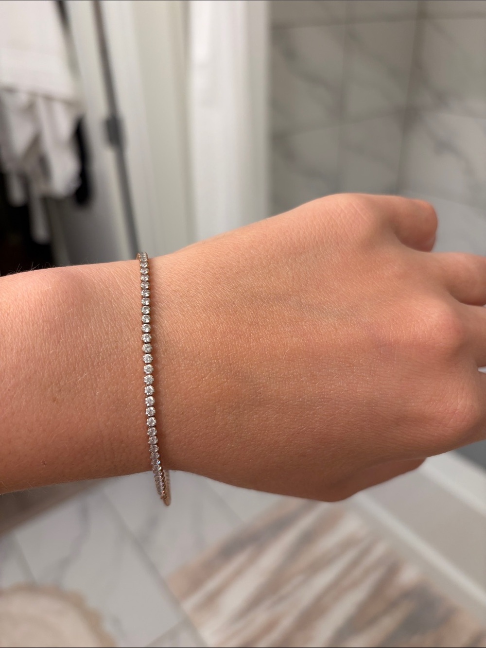 Pandora Rose Gold Plated Diamond Adjustable Bracelet